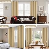 Joydeco Blackout Curtains 95 Inch 2 Panels Beige Thermal Insulated Grommet view 6