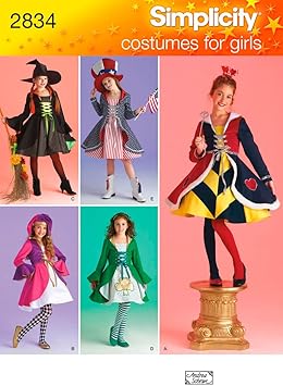 Amazoncom Simplicity Sewing Pattern 2834 Girl Costumes A 781012 Amazoncom simplicity sewing pattern 2834 girl costumes a 781012