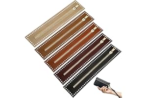 5 Colors Waterproof PU Leather Zipper Tabs for Bag Making, 10.6 Inch Rust-Resistant Gold Zipper Pulls, DIY Craft Zipper Tapes