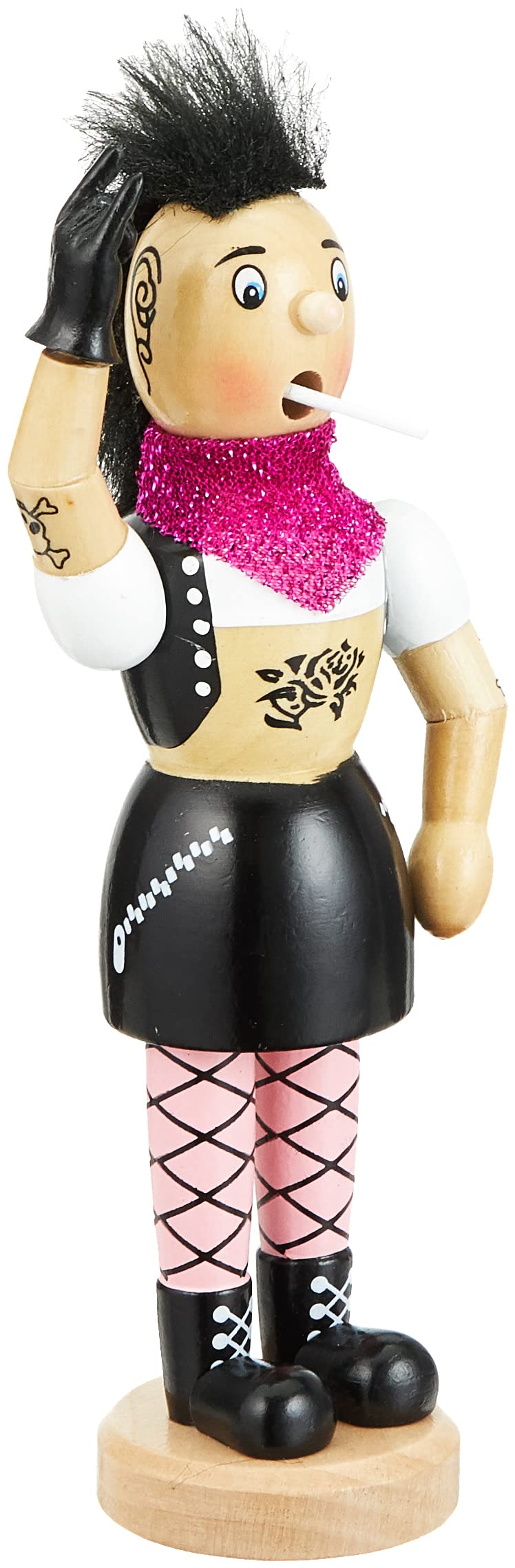 Dekohelden24 521101 Incense Smoker Woman Punk Lady Approx. 19 cm