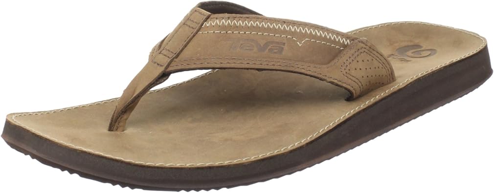teva leather flip flops