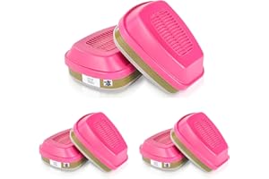 GSHUBB Respirator Cartridge Filter 60926,Filter Replacement for Half/Full Facepieces 6000,7000 and FF-400 mask,Effectively Filter Organic Vapor,Acid Gas,Formaldehyde,Non-Oil and Oil particulates.