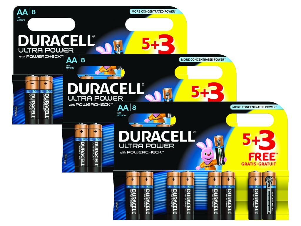 Duracell Ultra Power AA 3 Packs Single-Use Battery Alcalino: Amazon.es ...
