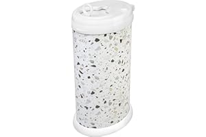 Ubbi Stainless Steel Diaper Pail, Odor Locking, No Special Bag Required, Award-Winning, Registry Must-Have, Terrazzo