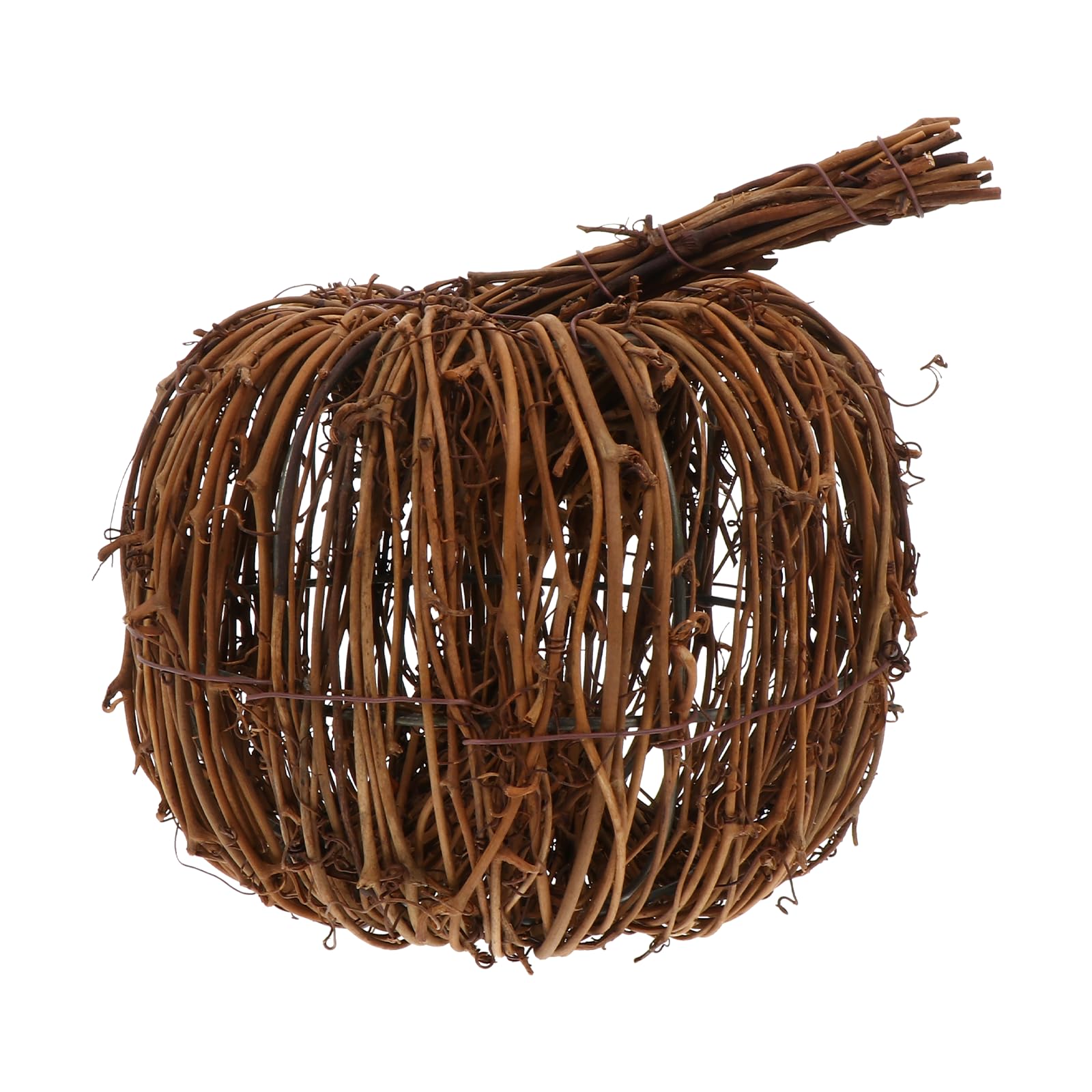 Veemoon Wicker Rattan Pumpkin Natural Grapevine Ball Pumpkins Ornament Halloween Pumpkin Rattan Balls for Halloween Fall Thanksgiving Festive Tabletop Decor