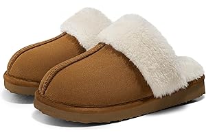 Tanamo Slippers for Women with Fuzzy Cozy Fluffy Lining House Shoes Indoor Outdoor Bedroom Comfortable Soft Winter