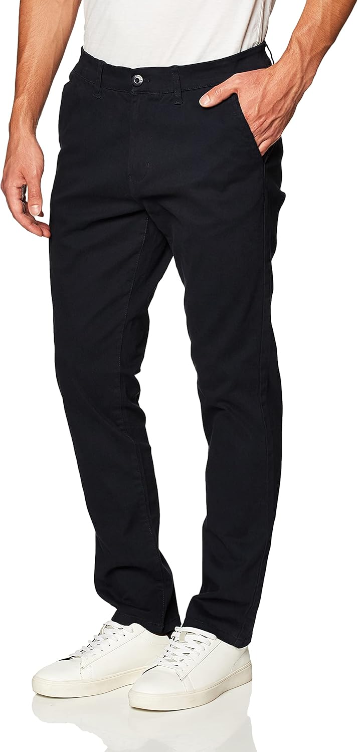 Southpole Men's Flex Stretch Basic Long Chino Pants: Clothing