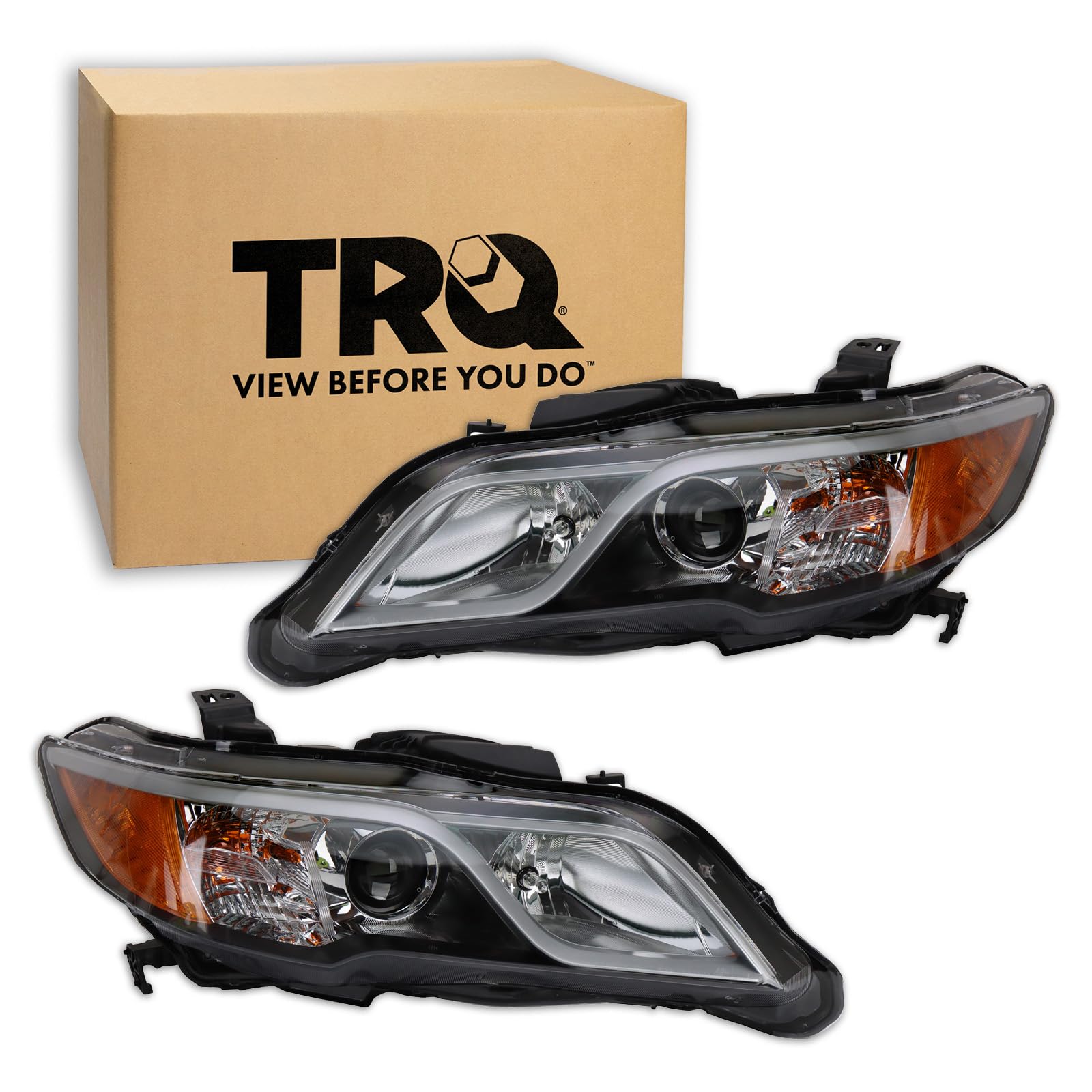 TRQ Headlight Assembly Set Headlights Driver