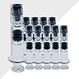 Bitomic 1ML Borosilicate Glass Syringe with Plastic Plunger | 10 Pack | Anti-Leak Luer Lock Syringe without Needle | Accurate Measuring Syringe for Liquid, Glue, Oil w/ Borosilicate Glass Tube