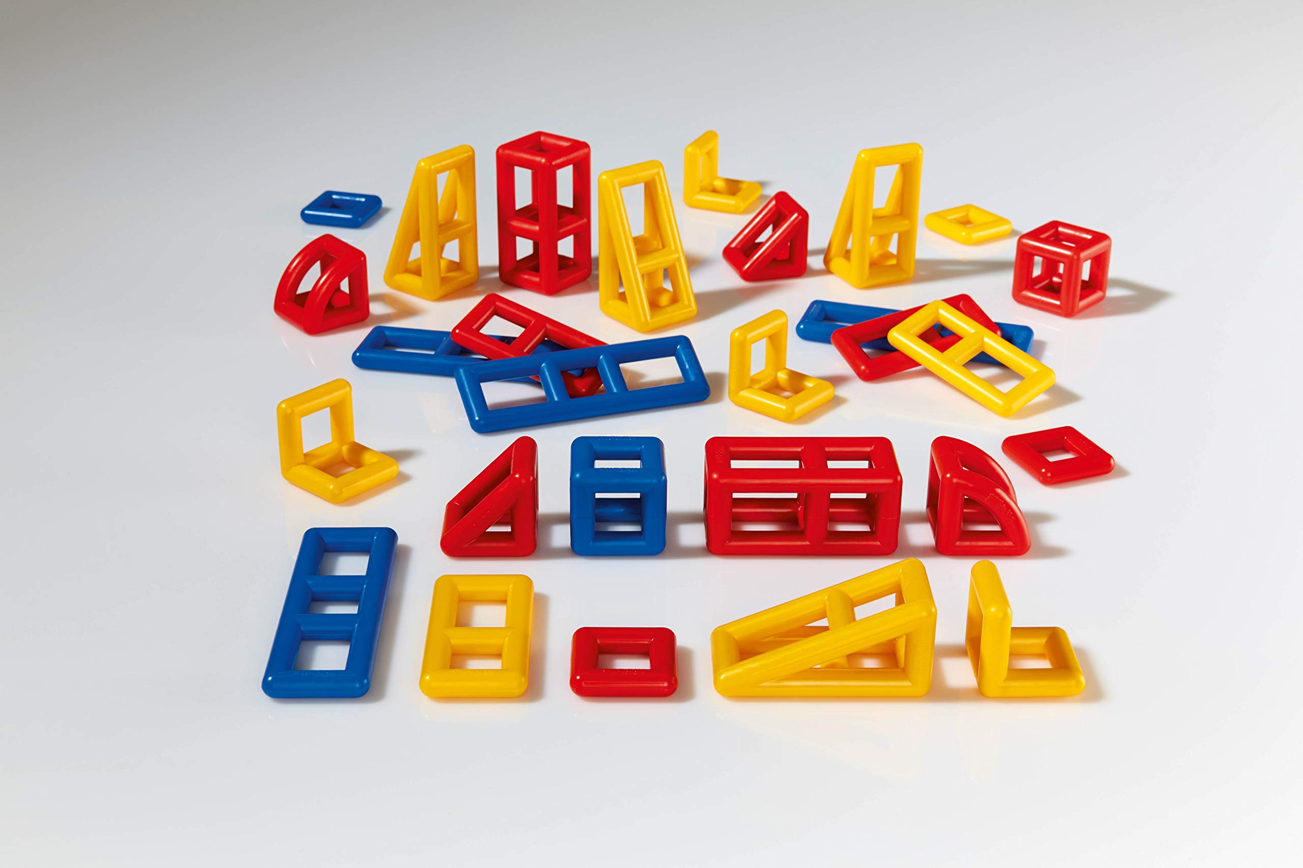 Plasticant Mobilo 116 116-Complementary Pack 28 Geometric Parts 116-Geometric Pieces, Red, Blue, Yellow