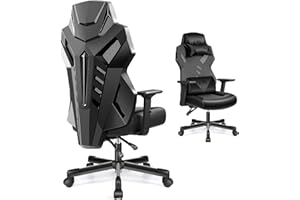 OneGame Ergonomic Gaming Chair - Racing Style High Back PC Chair with Breathable Mesh and PU Leather, Lumbar and Head Support