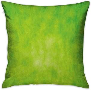 Fundas de almohada cuadradas verde lima Nublado Tono de color Tono