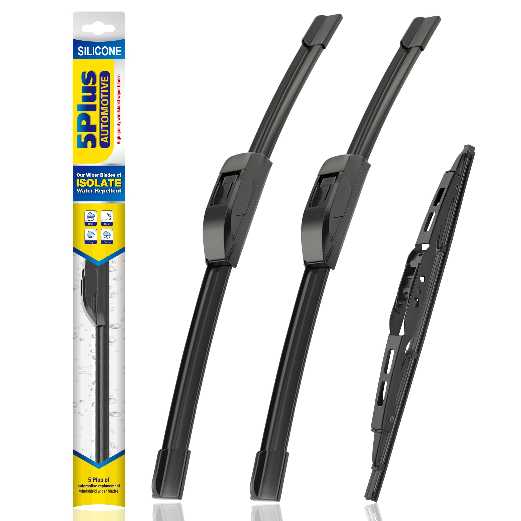 5 PLUS® Silicone Windshield Wipers Replacement for