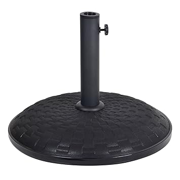 25kg Black Concrete Garden Parasol Base 