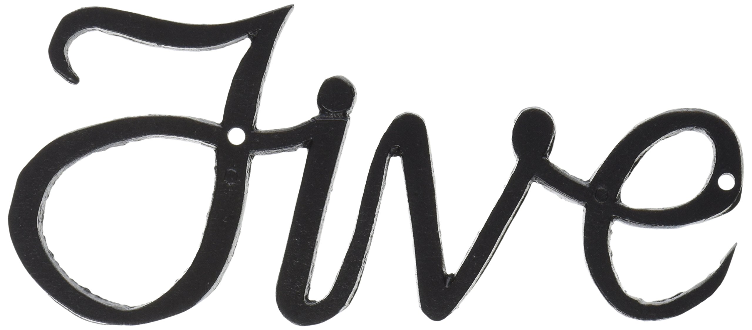 Montague Metal Products Small Script House Number, Five