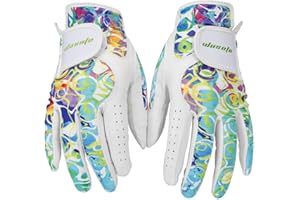 WOSOFE Golf Gloves for Women Ladies Soft Leather Accessories Breathable for Non Slip Gloves 1 Pair