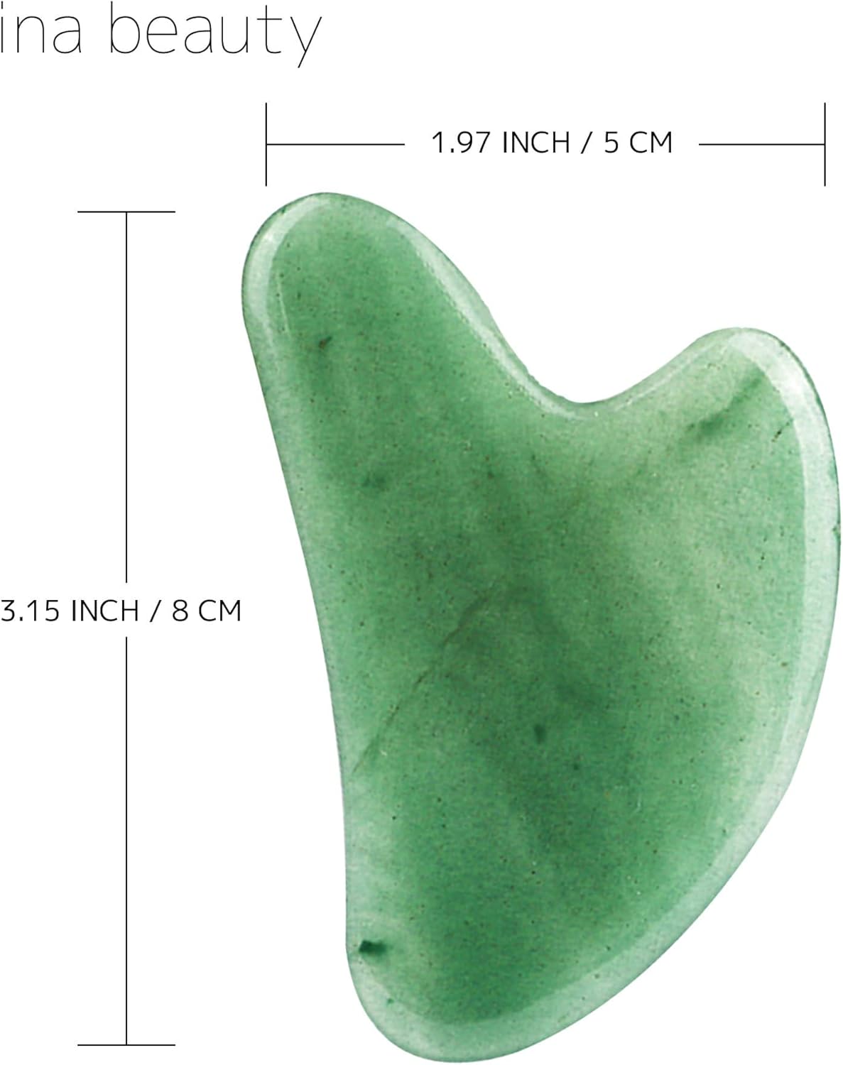 Large Gua Sha Heart by ina beauty - Natural Jade Stone for Face to Lift, Decrease Puffiness and Tighten: Electronics