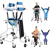 Adult Standing Walker, 8 Wheels Double Pads Anti-Tilt for 58"-71" Users | Upgraded Double Pads Support Standing Practice And Lower Limb Training. Holds Up To 220 Lbs For Daily Mobility