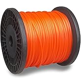 Akuoly Grass Strimmer Line 328ft .095'' Round String Trimmer Line 2.4mm Replacement Spool Nylon Material for Trimming Lawn Weeds Grass, Orange Color