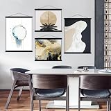 Benjia 4 Pack A4 Poster Frame Frames Magnetic Light Wood Hanger Kit 21 cm view 5