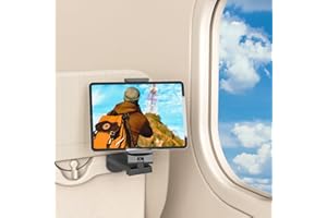 URTRY Universal Airplane Tablet Holder, Handsfree Travel Essential Tablet Mount with Multi-Directional 360 Degree Rotation for Flying, Desk, Study, Compatible with iPad/Galaxy Tabs/Kindle