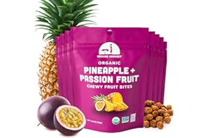 Mavuno Harvest Organic Fruit Snacks - Chewy Fruit Bites - Healthy Food for Kids & Adults - Ethically Sourced, Non-GMO, No Preservatives - Pineapple & Passionfruit - 1.94-oz. Snack Packs, Pack of 8