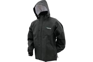 Frogg Toggs Bull Frogg Waterproof Rain Jacket, Black, Large