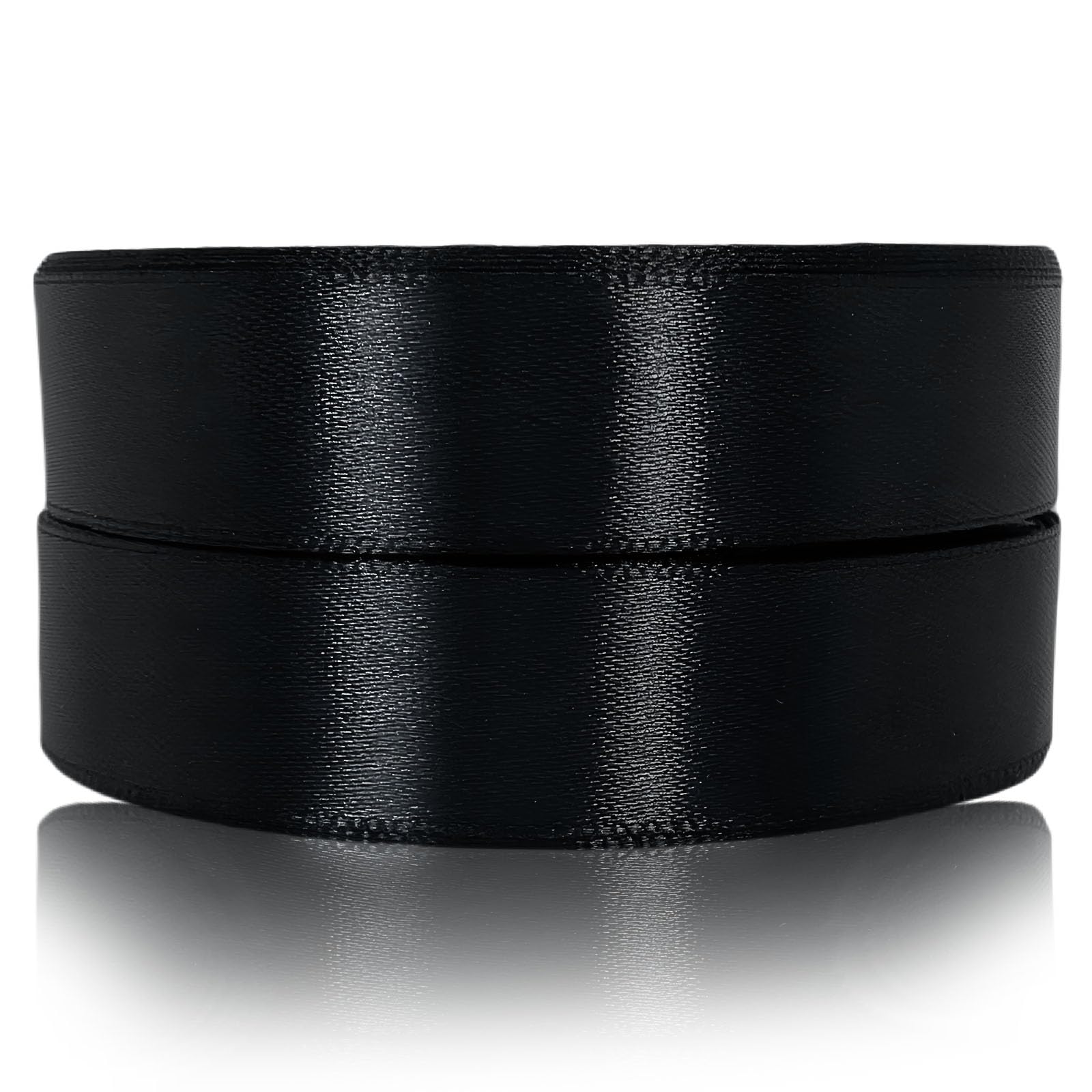 Black Satin Ribbons for Gift Wrapping, Crafting & Decoration - 2 Rolls, 22M Each, 10mm Wide