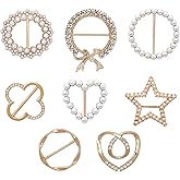 8PCS Scarf Ring Clip T-shirt Ties Clips Clothes Corner Knotted Button for Women Fashion Metal Round Circle Shirt Clip Buckle Side Waist Tightener Clips Loose Clothing Wrap Holder (Gold）