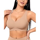 Vertvie Womens Jelly Wireless Bras Seamless T-Shirt Bra No Underwire Full Coverage Pullover Bralettes Supportive Sports Bras