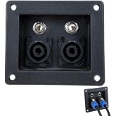 Milisten Speaker Box Terminal Cup, 2-Way Square Binding Post Jack Plate with Screw Type Connectors for DIY Speaker Box, Home Theater &amp; Car Audio Subwoofer Enclosures Audio Accessories