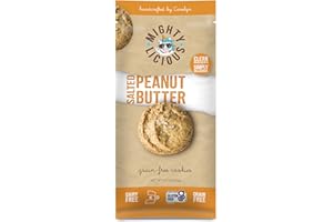 · MIGHTY · MONKEY Mightylicious – Handcrafted Cookies | Soft & Chewy | Gluten-Free | Dairy-Free |Grain-Free | Non-GMO | Kosher | Better for You Snack | Allergen Friendly | Salted Peanut Butter Cookies - 7.4 Oz