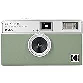 KODAK EKTAR H35 Half Frame Film Camera, 35mm, Reusable, Focus-Free, Lightweight, Easy-to-Use (Sage) (Film &amp; AAA Battery are not Included)