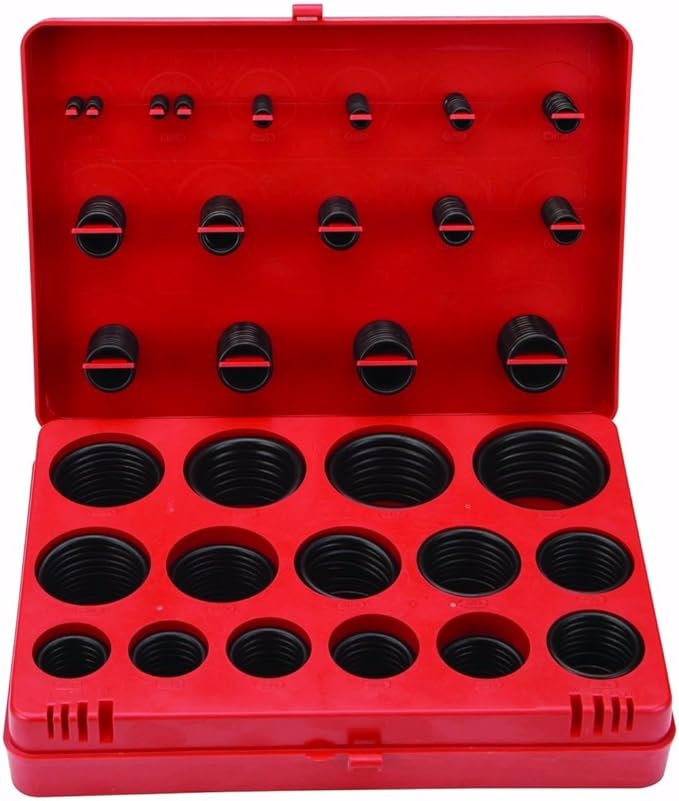 407pc SAE Rubber ORing Washer Assortment Kit Automotive Storage Case