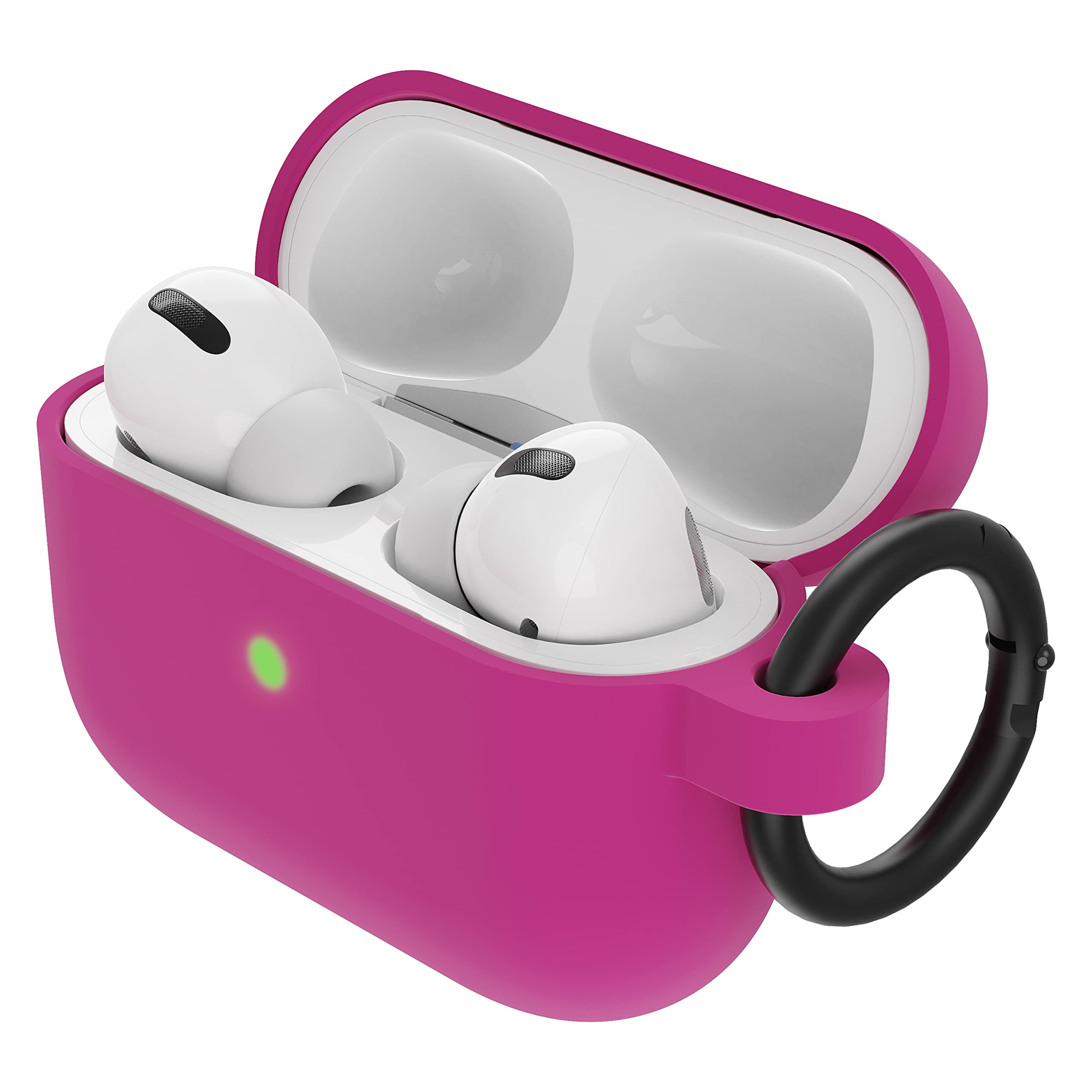OtterBox Soft Touch Headphone Case for AirPods Pro, Shockproof, Drop proof, Ultra-Slim, Scratch and Scuff Protective Case for Apple AirPods, Includes Carabiner, Pink