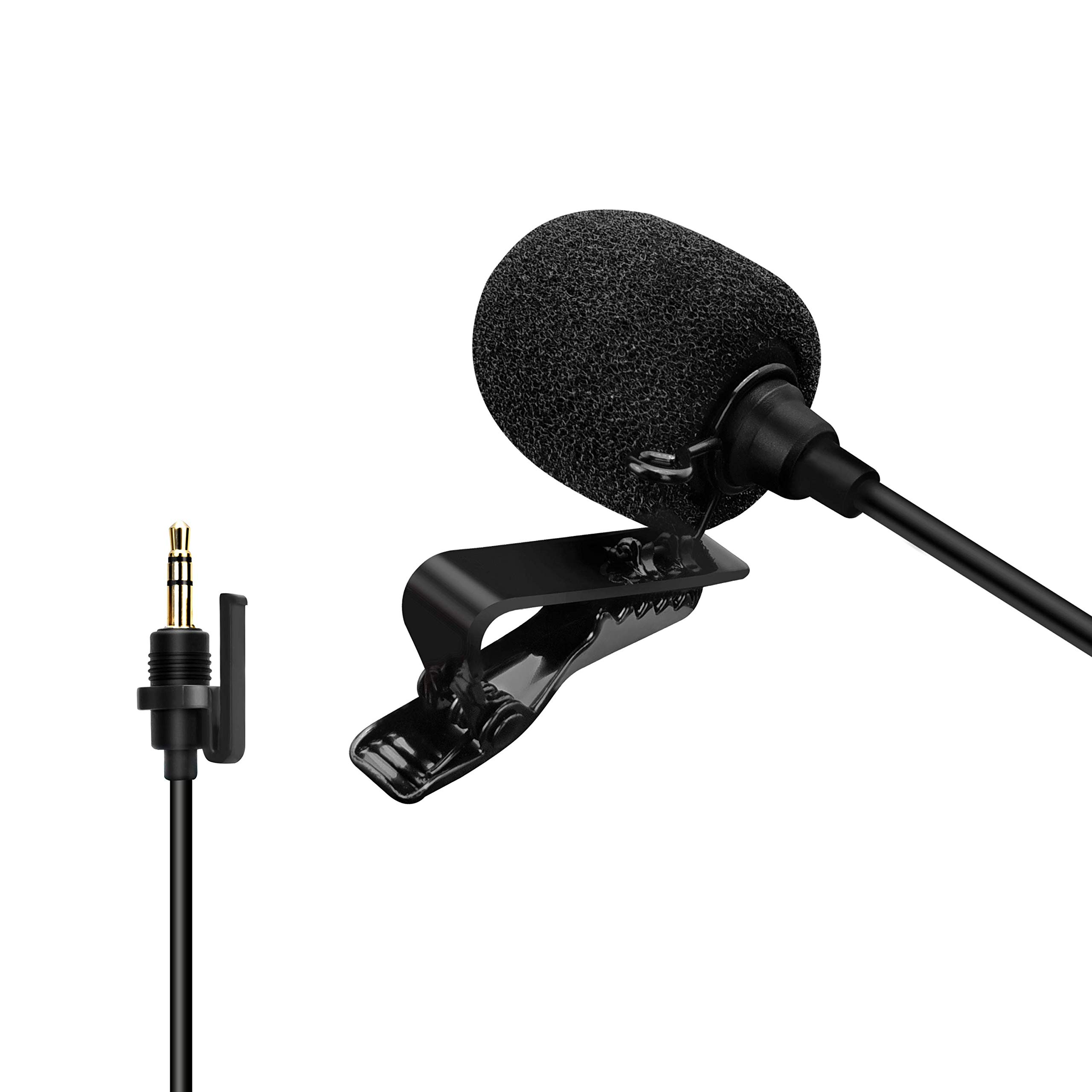 COMICA CVM-SM-O1 Omni-directional Lavalier Lapel Microphone with 3.5mm TRS Jack, Clip-on Condenser Mic for DSLR Camera, BoomX-D, Sennheiser, and Other Wireless Transmitter(3.94ft)