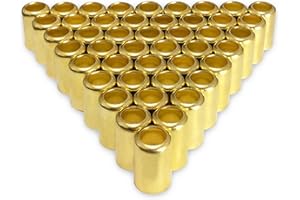 PIDNSROZO 50PCS 7326 Brass Fitting Ferrules, 0.593in ID x 1in Long for Air, Torch, Acetylene Hose Repair - Use With Hose Crimper Tool Kit