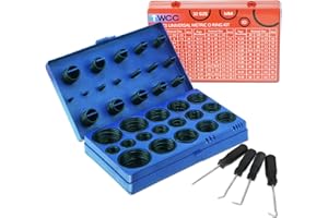 YIKKI TWCC 826Pc Universal Rubber O Ring Assortment Kit in Inch Standard SAE O-Rings and Metric Oring Set for Automotive Plumbing Faucet Repair with 4 Pick Hook 32 Sizes 2 Box