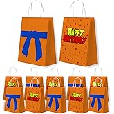 MeriHap 12pcs Anime Themed Party Decoration Bags Red Star with Yellow Background Gift Paper Bags Cartoon Candy Wraps for Birthday party