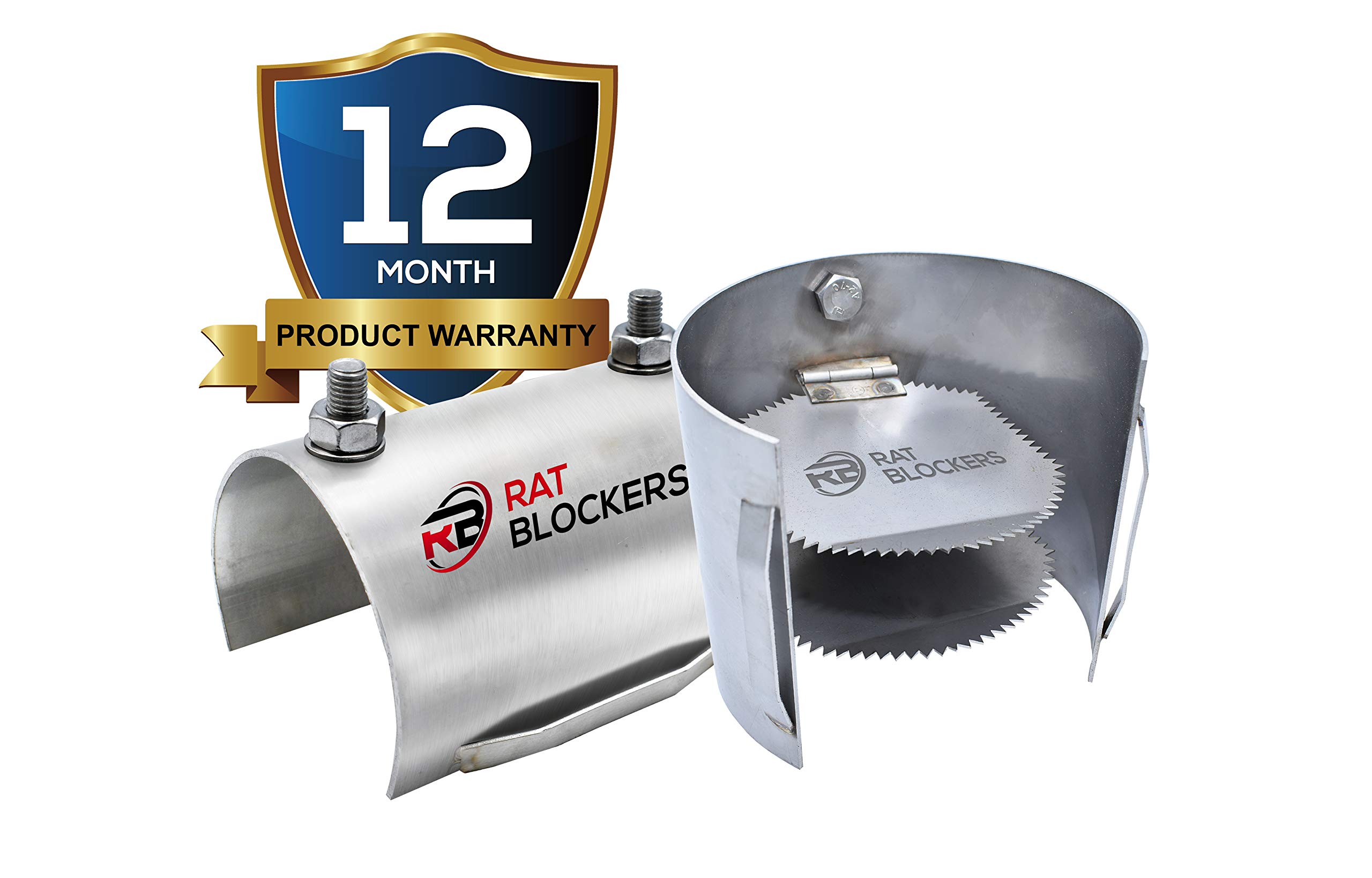 Rat Blockers for 6 Inch Drains (145/150mm) – Stainless Steel Double Non-Return Valve – Anti Rat Drain Guard for Clay & Plastic Pipes – Twin Flap Sewer Rodent Stopper (Pack of 1)