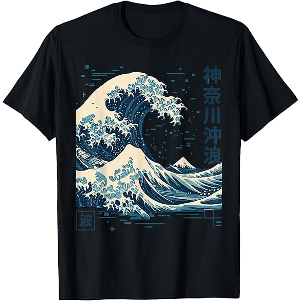 Amazon.com: Kanagawa Japanese The Great Wave T-Shirt : Clothing
