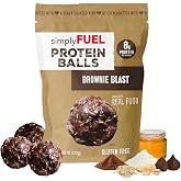simplyFUEL Whole-Food Protein Balls (Brownie Blast) - 8 g High-Protein, Gluten-Free, Healthy Snack for Adults &amp; Kids - 9.6 oz