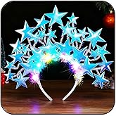 GORTIN Light Up Star Headband LED Headpiece Glow Costume Rave Hair Accessories for Women