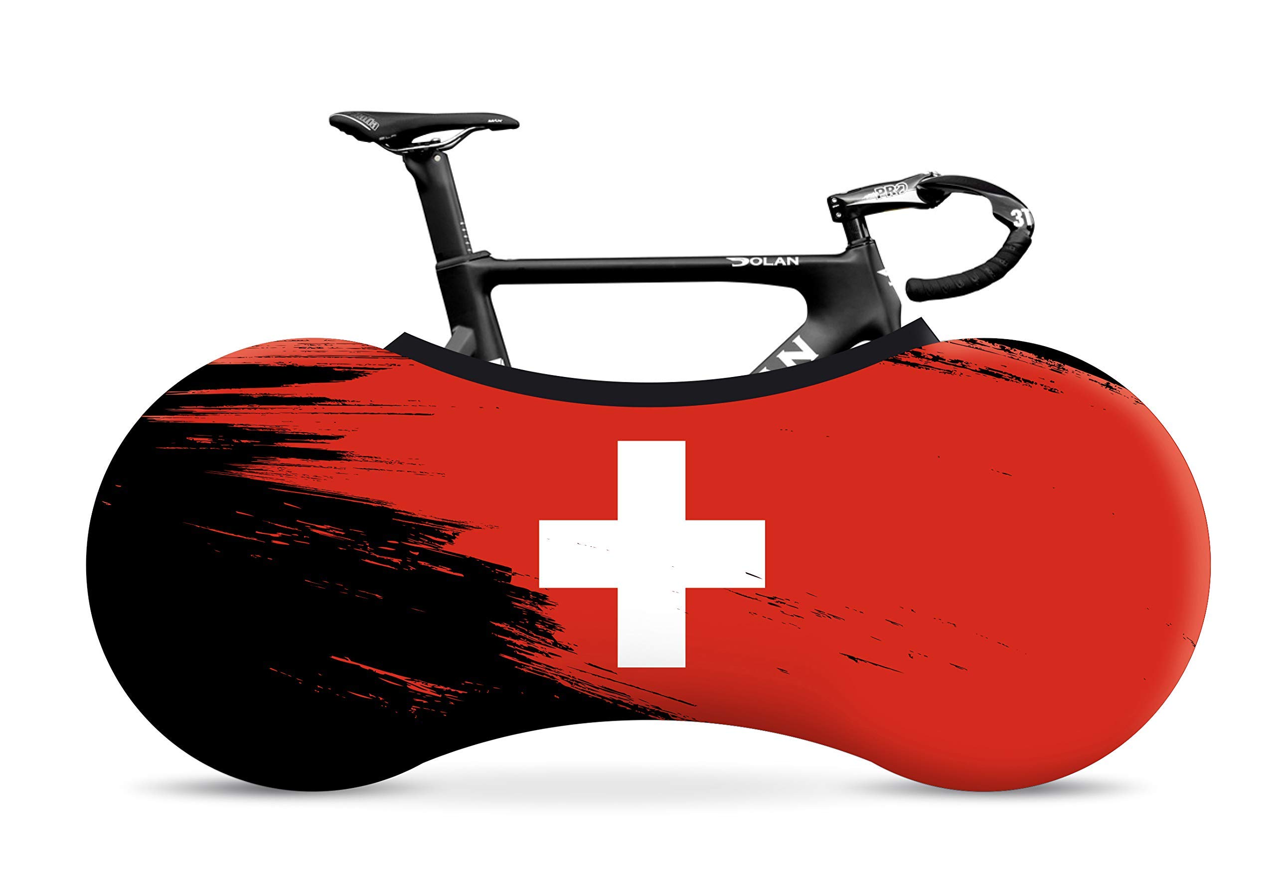 Velo Sock Bicycle Indoor Cover for Storage and Transportation, Stretchy Dirt Proof Fabric, Bike Travel Protection Cover – Switzerland