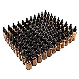 Rocinha 2oz Glass Dropper Bottle,80 Pack Amber