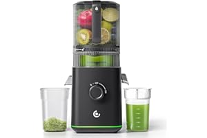 VANDISELL Juicer Machine, 6.5" Extra Wide Feed Chute, 3-in-1(Juice & Sorbet & Nut Milk) Cold Press Juicer with 600W Max Motor