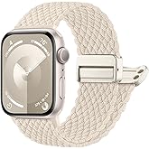 Charlam Magnetic Braided Loop Compatible with Apple Watch Bands 46mm 45mm 44mm 42mm 41mm 40mm 38mm 49mm Men Women, Soft Stretchy Nylon Sport Strap for iWatch Series 11 10 9 8 7 6 5 4 3 2 1 SE Ultra 3