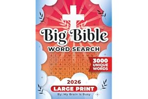 BIG Bible Word Search Books for Adults Large Print: Word Find Puzzles for Seniors with 3000 Unique Words