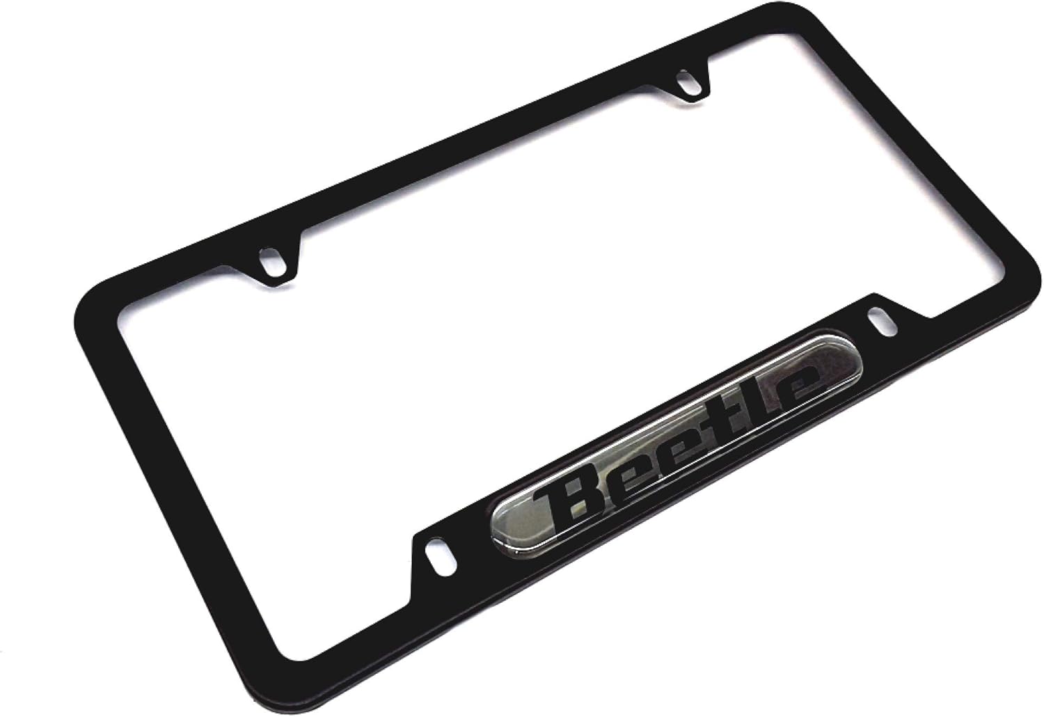 Amazon Com Volkswagen Genuine Vw License Plate Frame Beetle Black 5c0071801k Automotive