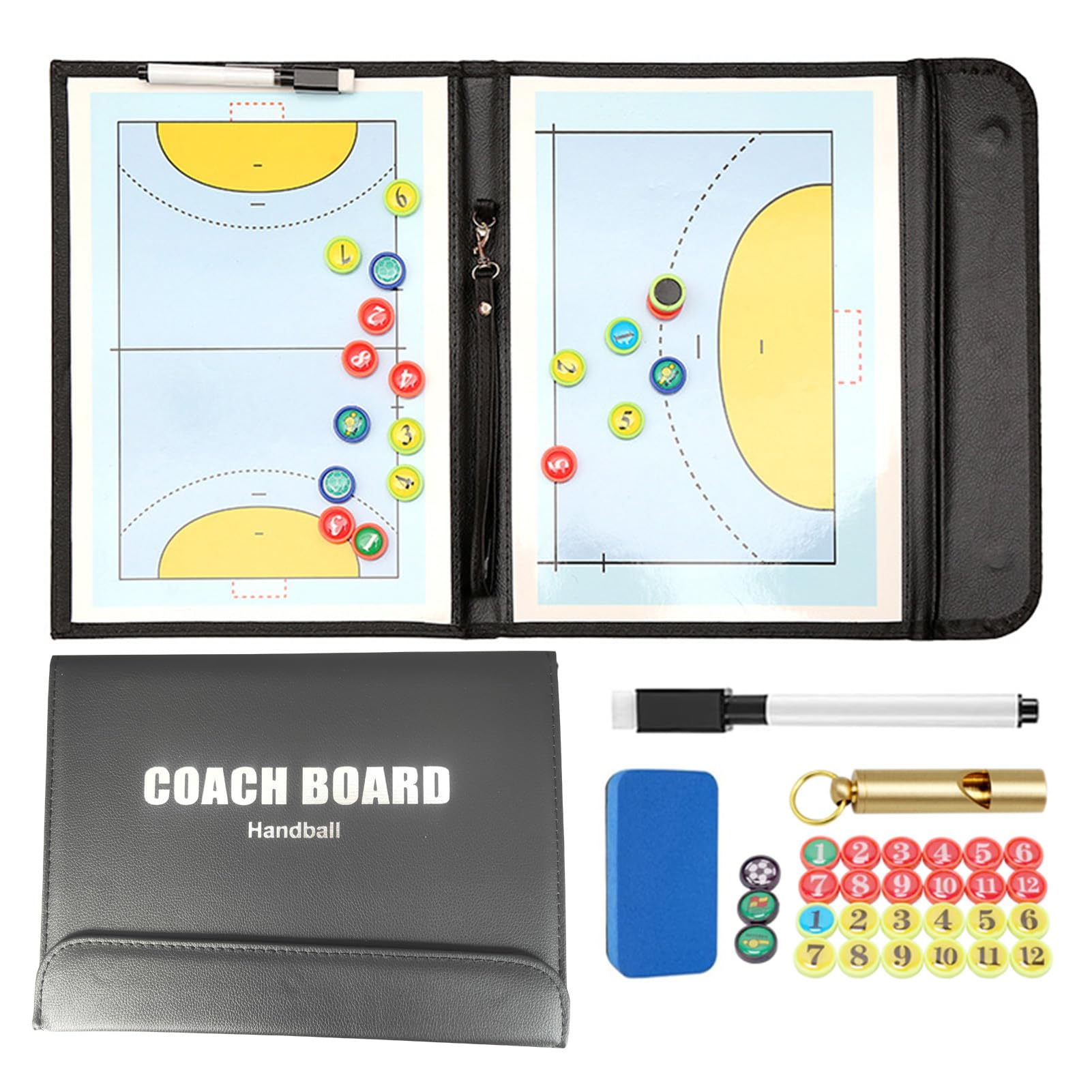Folding Handball Magnetic Tactical Coach Board Player Competition Training Board Rewritable Coach Supplies A